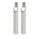 Fashionable Rhinestone Silver-colored Metal with Tassel Ear Clip Earring