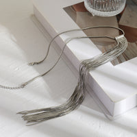 Fashionable Silver-colored Metal Strange Chain Necklace