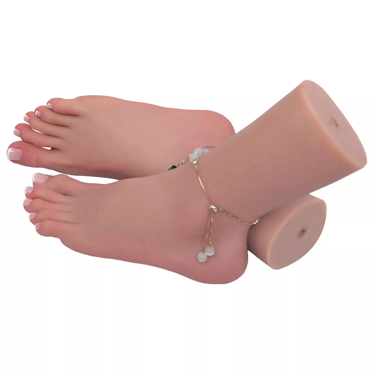 New Platinum Silicone Female Vein Feet Mannequin Big Feet High Arch Foot Size 37