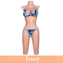 Body en silicone pour travesti, short longueur genou avec forme de poitrine