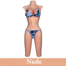 Body en silicone pour travesti, short longueur genou avec forme de poitrine