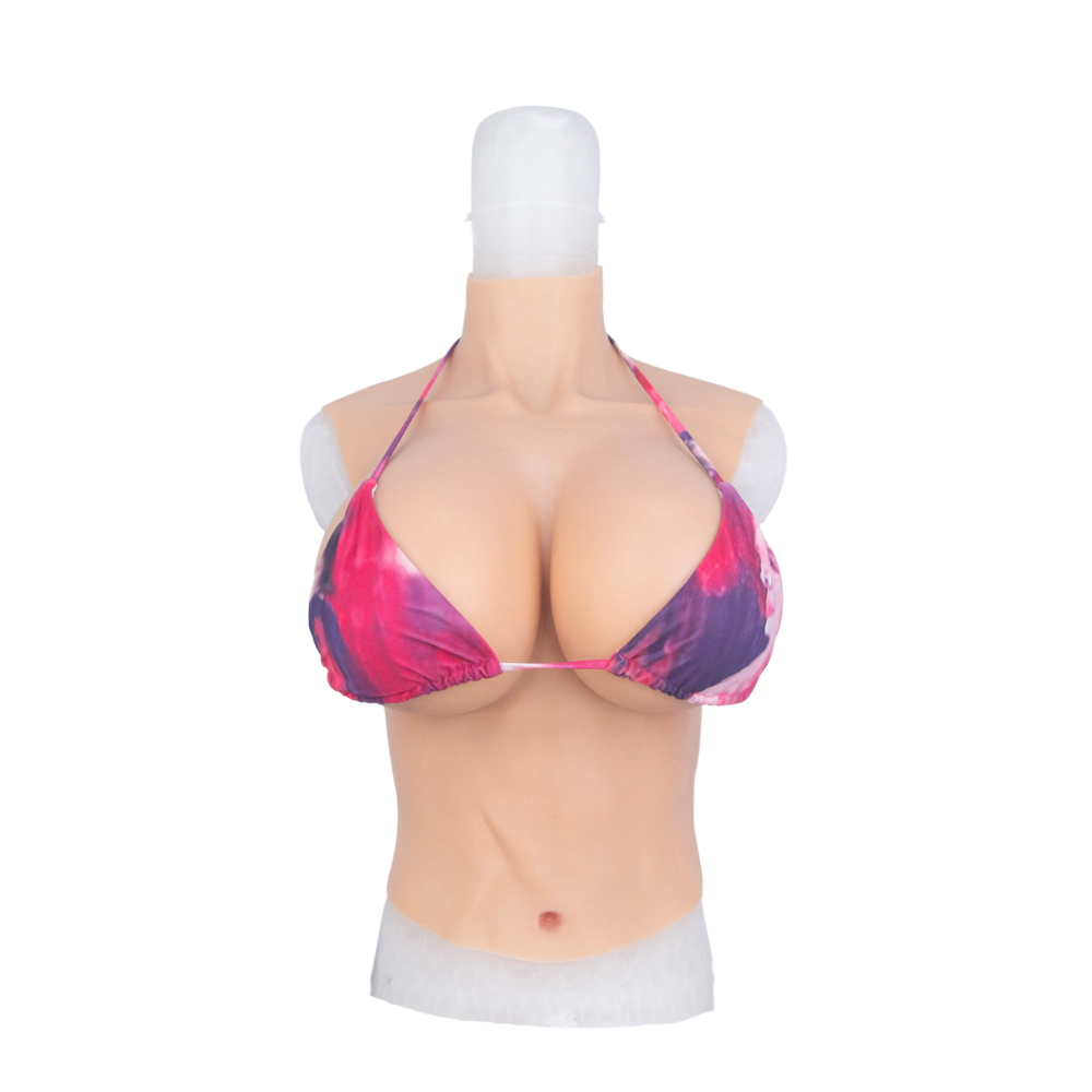 GorgeousU Club Silicone Half Body Breast Forms Huge Fake Boobs for Crossdressers Drag Queen Cosplayer