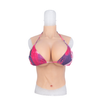 GorgeousU Club Silicone Half Body Breast Forms Huge Fake Boobs for Crossdressers Drag Queen Cosplayer