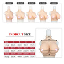 High Neck Realistic Silicone Breast Forms for Crossdressers Fake Boob Prosthetic Breasts