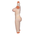 Body en silicone pour travesti, short longueur genou avec forme de poitrine