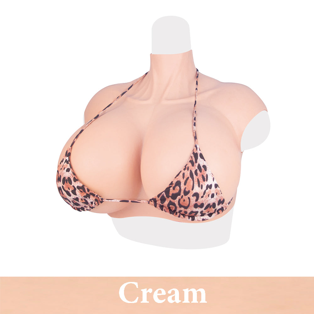 Z Cup Silicone Breast Form Silk Cotton Filled Three Colors Huge Breastplate for Woman Crossdresser Cosplayer
