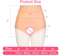 Silicone Short Pants with Artificial Fake Vaginal Pussy