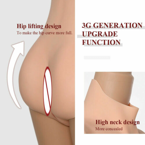 Silikon-Bodysuit mit Brustform und künstlicher penetrierbarer Vagina-Hüfte