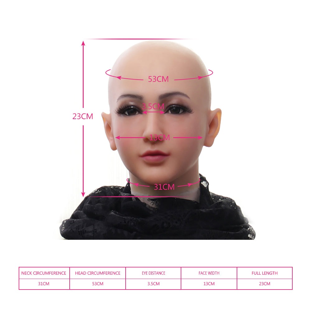 Masque en silicone féminin réaliste Claire Masques de couvre-chef faits à la main