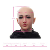 Claire Realistische weibliche Silikonmaske, handgefertigte Kopfbedeckungsmasken