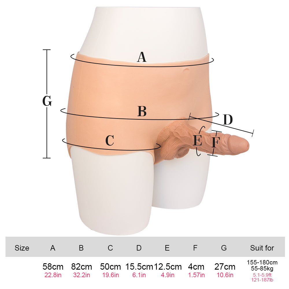 Gode ​​en silicone pénis réaliste énorme culotte longue de 15 cm
