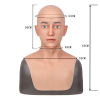 Realistische Vollkopfmaske aus Silikon für erwachsene Männer