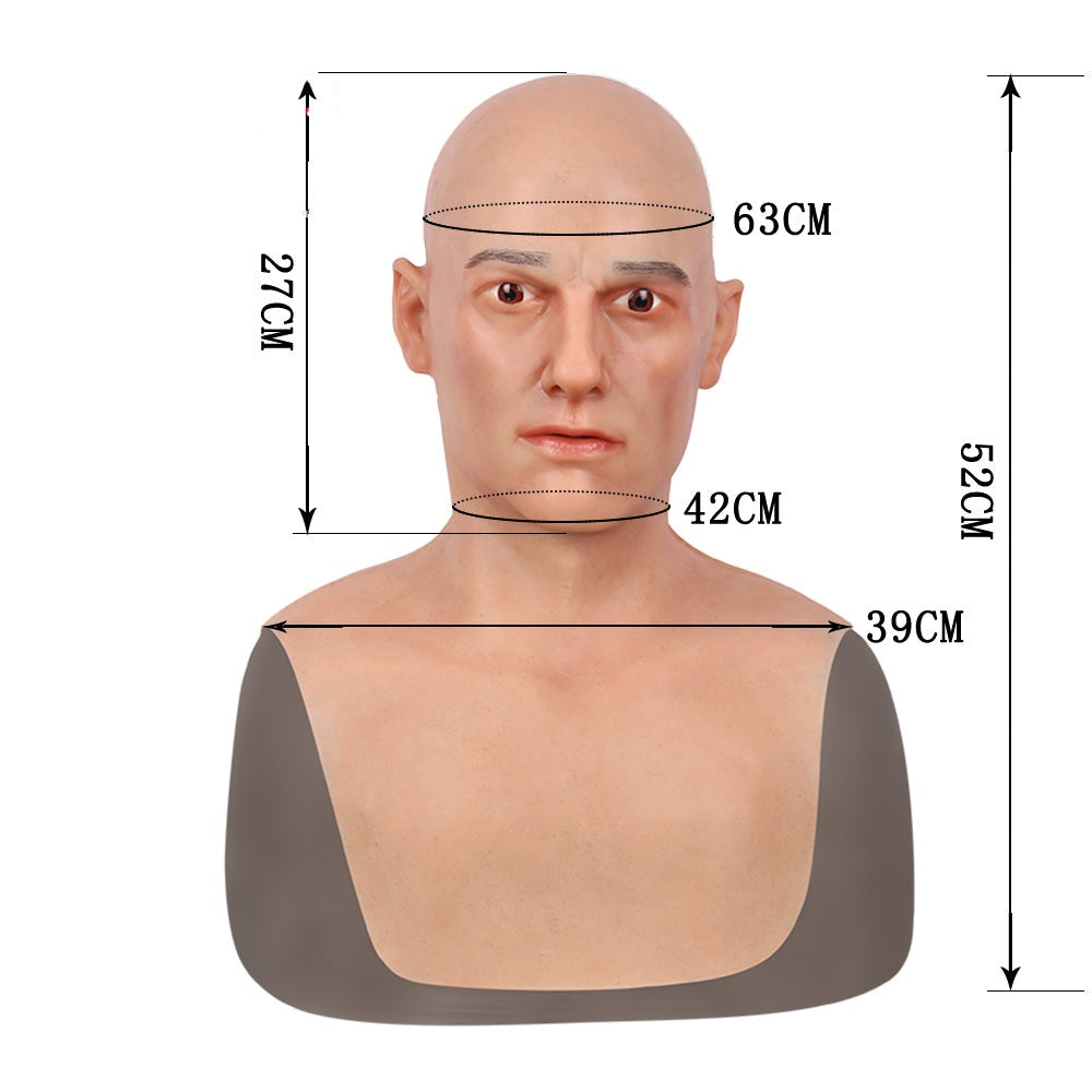 Realistic Male Mask Artificial Silicone Adult Full Head Masks