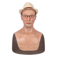 Realistic Old Men Silicone Adult Full Head Mask