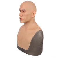 Masque en silicone réaliste pour hommes âgés, tête complète