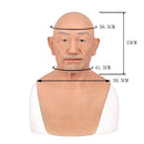 Künstliche, handgefertigte Maske aus Silikon für Männergesichter alter Männer