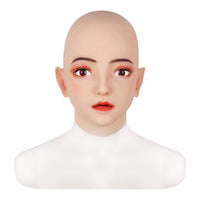 Weibliche Emily Silikon Realistische Künstliche Maske Kopfbedeckung Masken