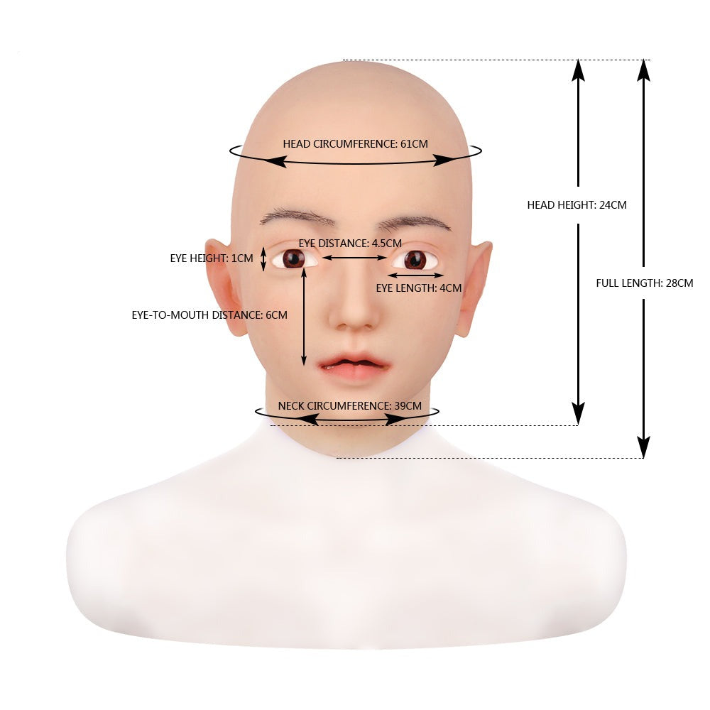 Female Emily Silicone Realistic Artificial Mask Headwear Masks
