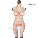 Crossdresser Silikon-Bodysuits Knielange Shorts mit Brustprothese