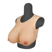 GorgeousU Crew Neck Realistic Silicone Breast Forms C to G Artificial Fake Boobs for Crossdresser Cosplay Trans